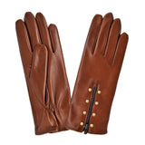 Gants cuir agneau-100% soie-Swarovski-21351SN Gant Glove Story Cork 6.5 