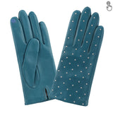 Gants cuir agneau-100% soie-Tactile-21508SN Gant Glove Story Crystal Teal 6.5 