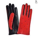 Gants cuir agneau-100% soie-Tactile-21547SN Gants Glove Story Noir/Rouge 6.5 