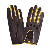 Gants cuir agneau-non doublé-conduite-21090NF Gant Glove Story Choco/Metal Gold 6.5 