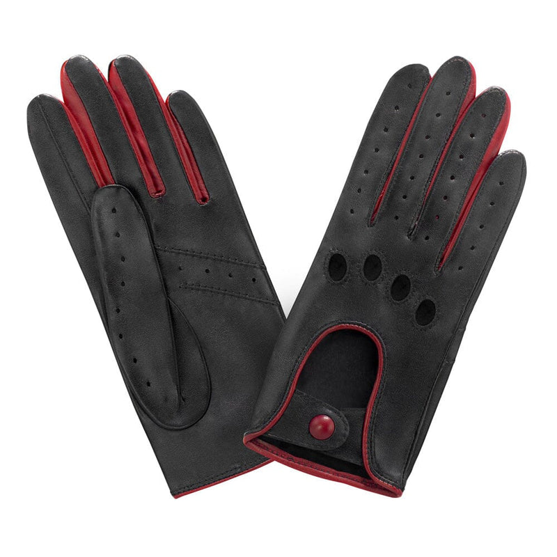 Gants cuir agneau-non doublé-conduite-21090NF Gant Glove Story Noir/Rouge 6.5 