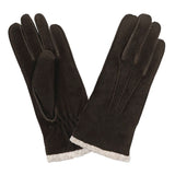Gants cuir agneau suédé-100% polyester-71093BE Gant Glove Story Choco S 