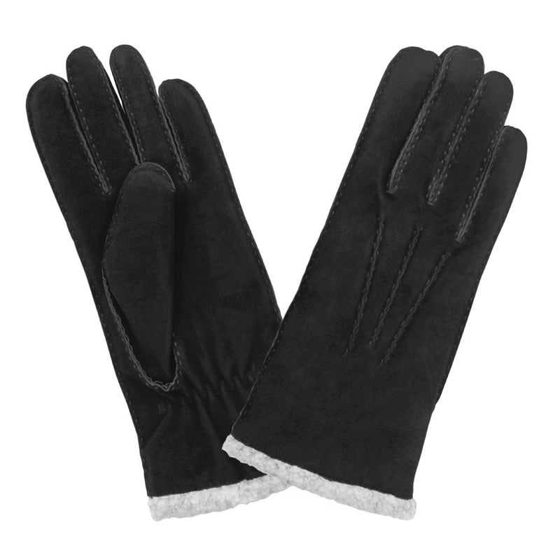 Gants cuir agneau suédé-100% polyester-71093BE Gant Glove Story Noir S 