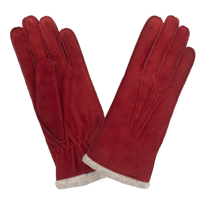 Gants cuir agneau suédé-100% polyester-71093BE Gant Glove Story Rouge S 