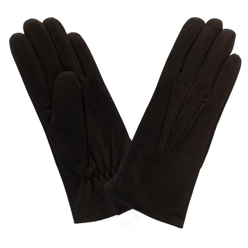 Gants cuir agneau suédé-100% polyester (boa)-71094BA Gants Glove Story Choco S 