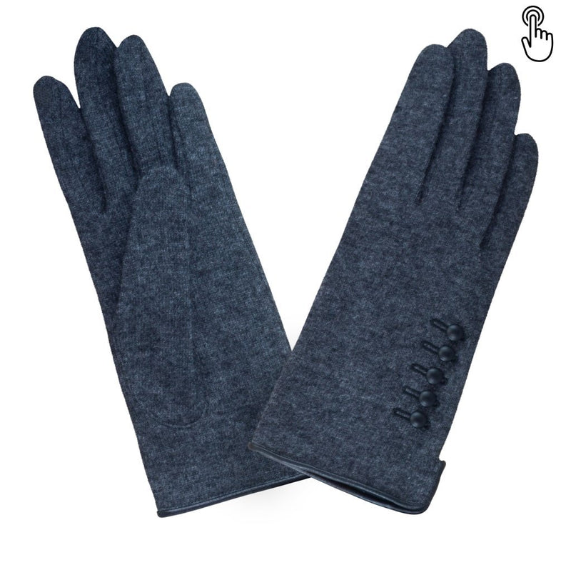 Laines Femme Ouvert Côté Boutons Tactile Glove Story Gris TU Doublure