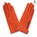 Laines Femme Ouvert Côté Boutons Tactile Glove Story Orange TU Doublure